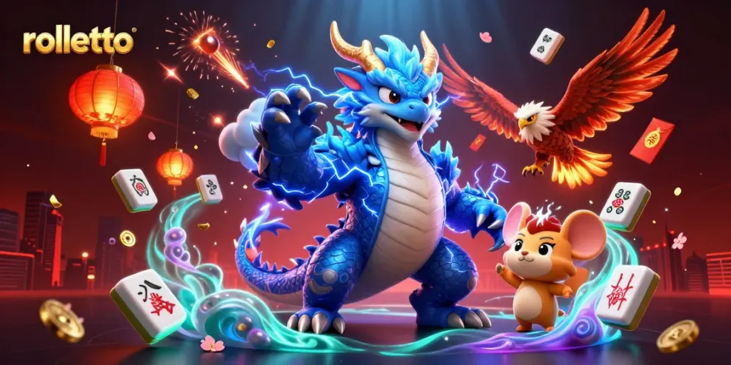 Engage with rolletto's vibrant world of online gambling with a 3D illustration of thrilling casino elements.